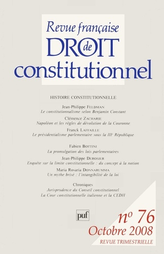 Emprunter Revue française de Droit constitutionnel N° 75, Juillet 2008 : Droit constitutionnel africain livre