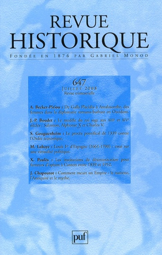 Emprunter Revue historique N° 647, Juillet 2008 livre