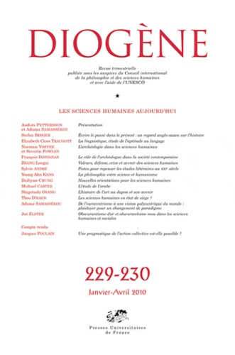 Emprunter Diogène N° 229-230, Janvier-avril 2010 : Les sciences humaines aujourd'hui livre