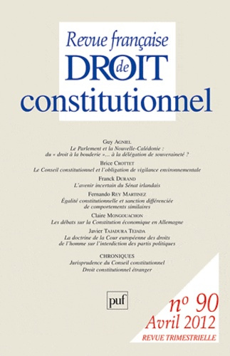 Emprunter Revue française de Droit constitutionnel N° 90, Avril 2012 livre
