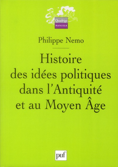 Emprunter Histoire des idées politiques dans l'Antiquité et au Moyen Age livre