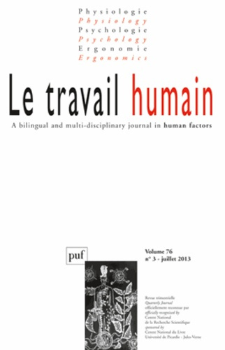 Emprunter travail humain 2013, vol. 76 (3) livre