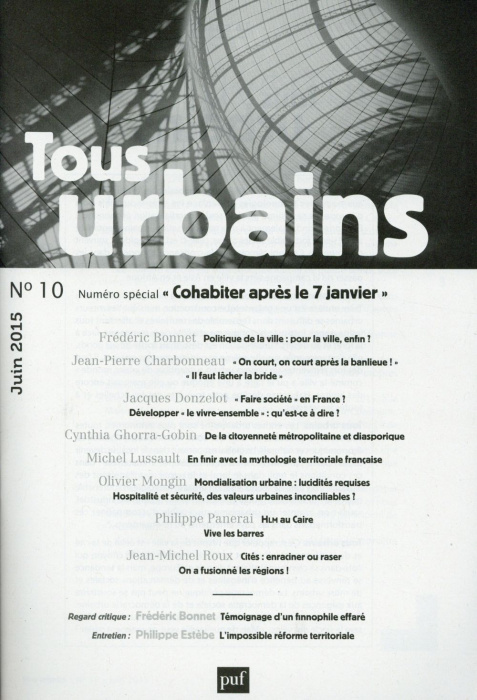 Emprunter Tous urbains N° 10, Juin 2015 : Cohabiter après le 7 janvier livre