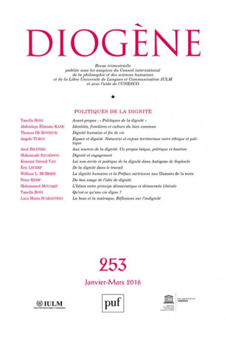 Emprunter Diogène N° 253, janvier-mars 2016 : Politiques de la dignité livre
