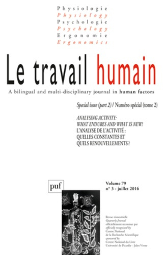 Emprunter Le travail humain Vol 79 n°3 septembre 2016 livre