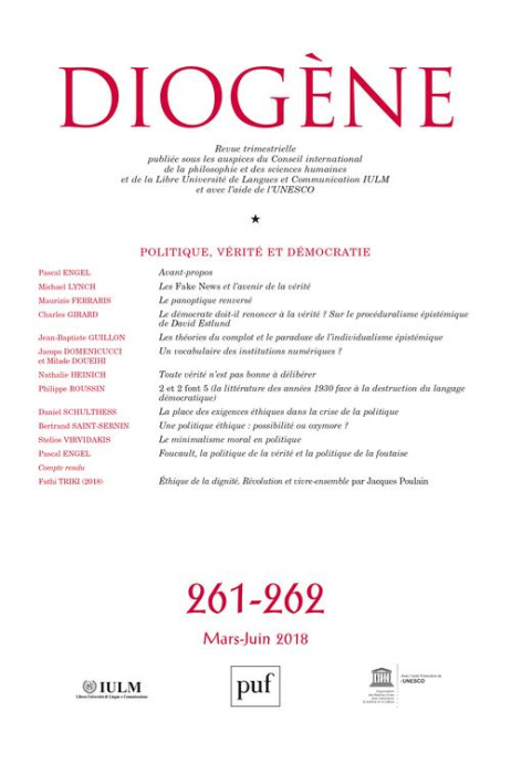 Emprunter Diogène N° 261, 2018 livre