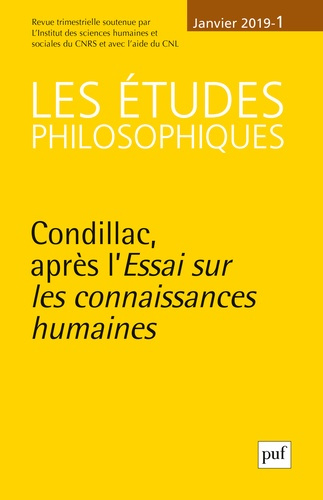 Emprunter Les études philosophiques N° 1, janvier 2019 : Condillac, après l'Essai sur les connaissances humain livre