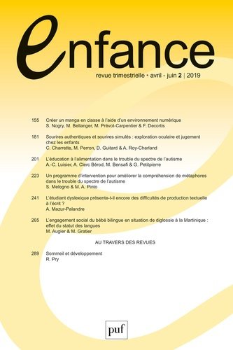 Emprunter Enfance Volume 71 N° 2 livre