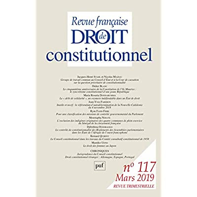 Emprunter Rfdc. N° 117, 2019 livre
