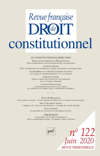 Emprunter Revue française de Droit constitutionnel N° 122, 2020 livre
