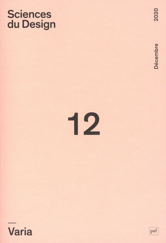 Emprunter Sciences du design N° 12, décembre 2020 livre