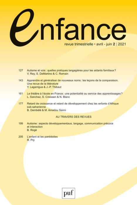 Emprunter Enfance Volume 73 N° 2, 2021 livre