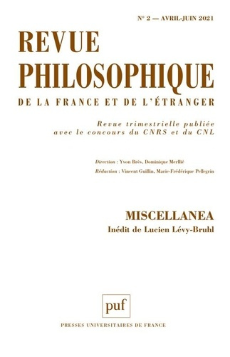 Emprunter Revue philosophique N° 2, avril-juin 2021 : Miscellanea livre