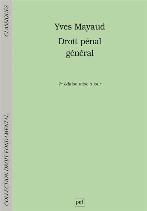Emprunter Droit pénal général. 7e édition actualisée livre