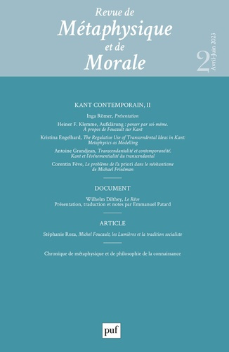 Emprunter Revue de Métaphysique et de Morale N° 2, avril-juin 2023 : Kant contemporain. Volume 2 livre