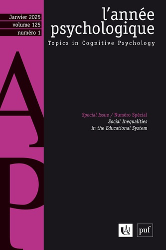 Emprunter L'année psychologique Volume 128 N° 1, février 2025 livre