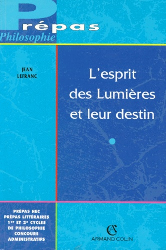 Emprunter L'ESPRIT DES LUMIERES ET LEUR DESTIN livre