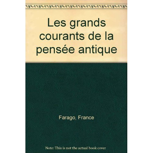 Emprunter LES GRANDS COURANTS DE LA PENSEE ANTIQUE livre