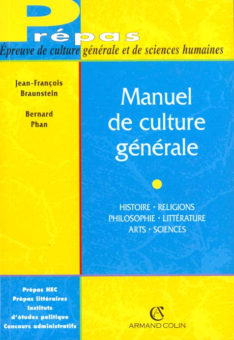 Emprunter MANUEL DE CULTURE GENERALE livre