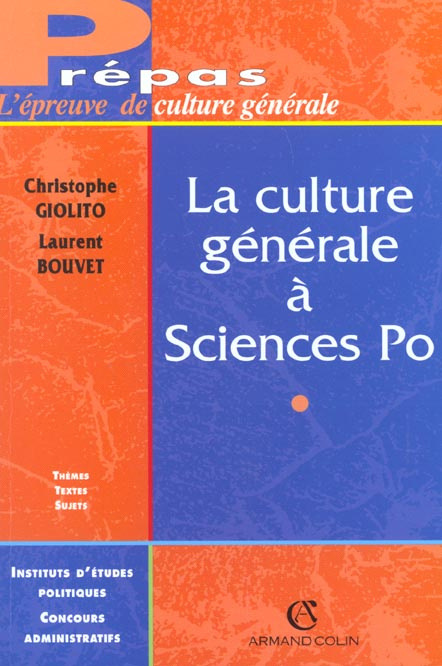 Emprunter LA CULTURE GENERALE A SCIENCES PO livre