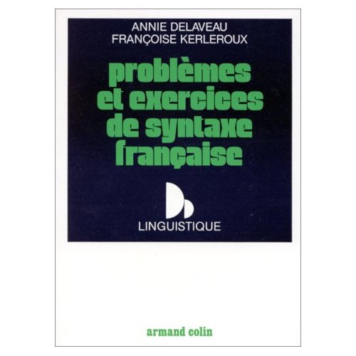 Emprunter PROBLEMES ET EXERCICES DE SYNTAXE FRANCAISE livre