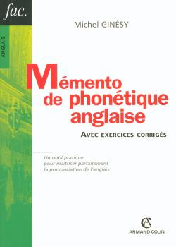 Emprunter Mémento de phonétique anglaise. Avec exercices corrigés livre