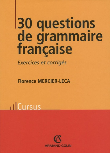 Emprunter 30 QUESTIONS DE GRAMMAIRE FRANCAISE livre