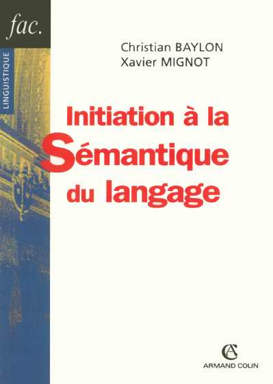 Emprunter Initiation à la sémantique du langage livre