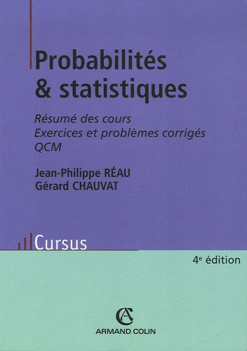 Emprunter PROBABILITES & STATISTIQUES - RESUME DES COURS - EXERCICES ET PROBLEMES CORRIGES - QCM livre
