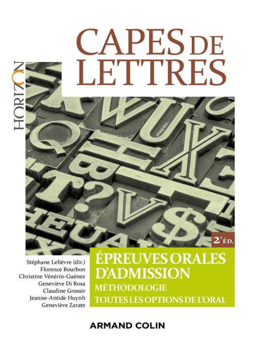 Emprunter CAPES DE LETTRES - EPREUVES ORALES D'ADMISSION livre