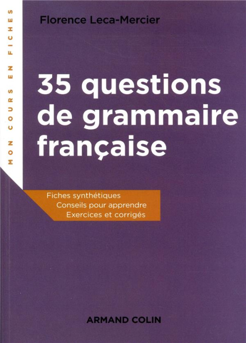 Emprunter 35 questions de grammaire française livre