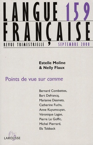 Emprunter Langue française N° 159, Septembre 2008 : Points de vue sur comme livre