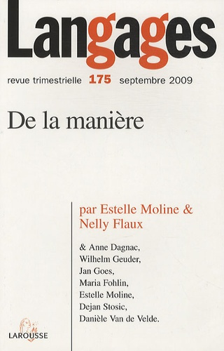 Emprunter Langages N° 175, Septembre 2009 : De la manière livre