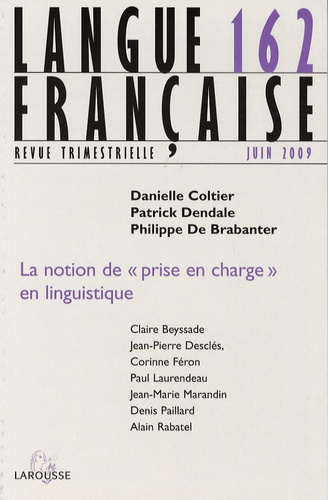 Emprunter Langue française N° 162, Juin 2009 : La notion de 
