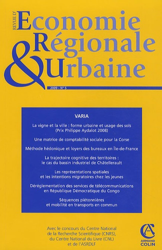 Emprunter Revue d'économie régionale et urbaine N° 5, 2009 livre