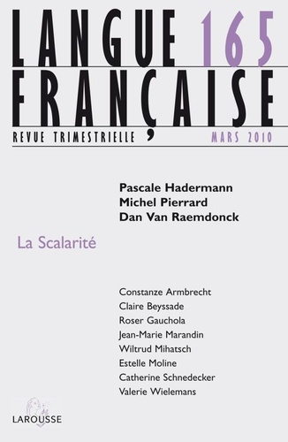 Emprunter Langue française N° 165, Mars 2010 : La scalarité livre