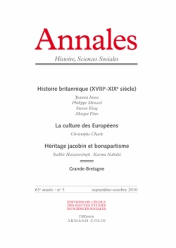 Emprunter Annales Histoire, Sciences Sociales/5/Histoire britannique (XVIIIe-XIXe siècle) , La culture des Eur livre