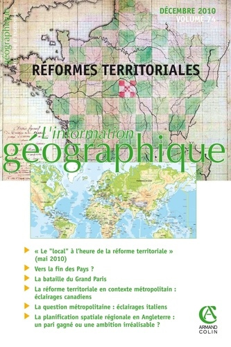 Emprunter L'information géographique N° 74, Décembre 2010 : Réformes territoriales livre