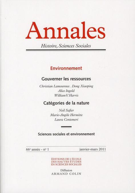 Emprunter Annales Histoire, Sciences Sociales/661/Environnement livre