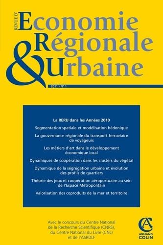 Emprunter Revue d'économie régionale et urbaine N° 1/2011 livre