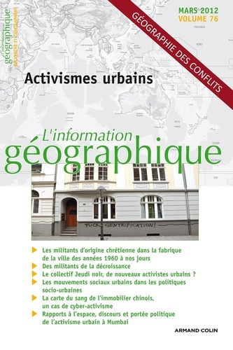 Emprunter L'information géographique N° 76, Mars 2012 : Activismes urbains livre