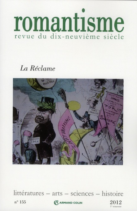 Emprunter Romantisme N° 155, 1er trimestre 2012 : La réclame livre