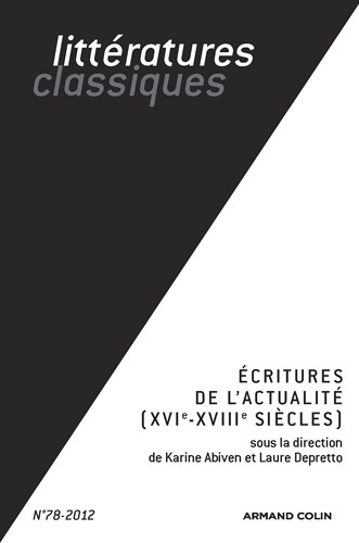 Emprunter LITTERATURES CLASSIQUES N 78 (2/2012) livre