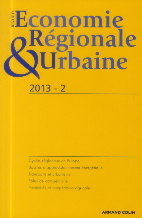 Emprunter Revue d'économie régionale et urbaine N° 2/2013 livre