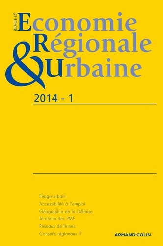 Emprunter Revue d'économie régionale et urbaine N° 1/2014 livre