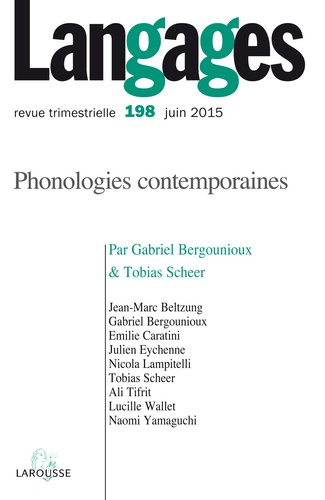 Emprunter Langages N° 198, Juin 2015 : Phonologies contemporaines livre