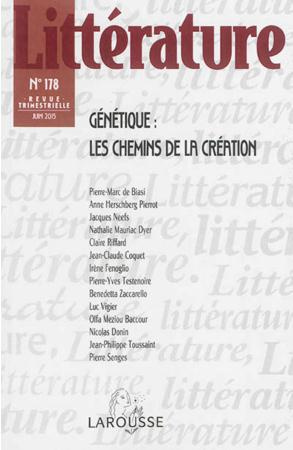 Emprunter Littérature N° 178, Juin 2015 : Génétique : les chemins de la création livre