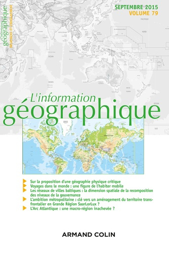 Emprunter L'information géographique N° 79, septembre 2015 livre