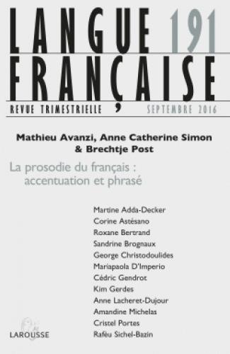 Emprunter Langue française N° 191 livre