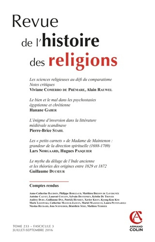 Emprunter Revue de l'histoire des religions N° 3/octobre 2016 livre